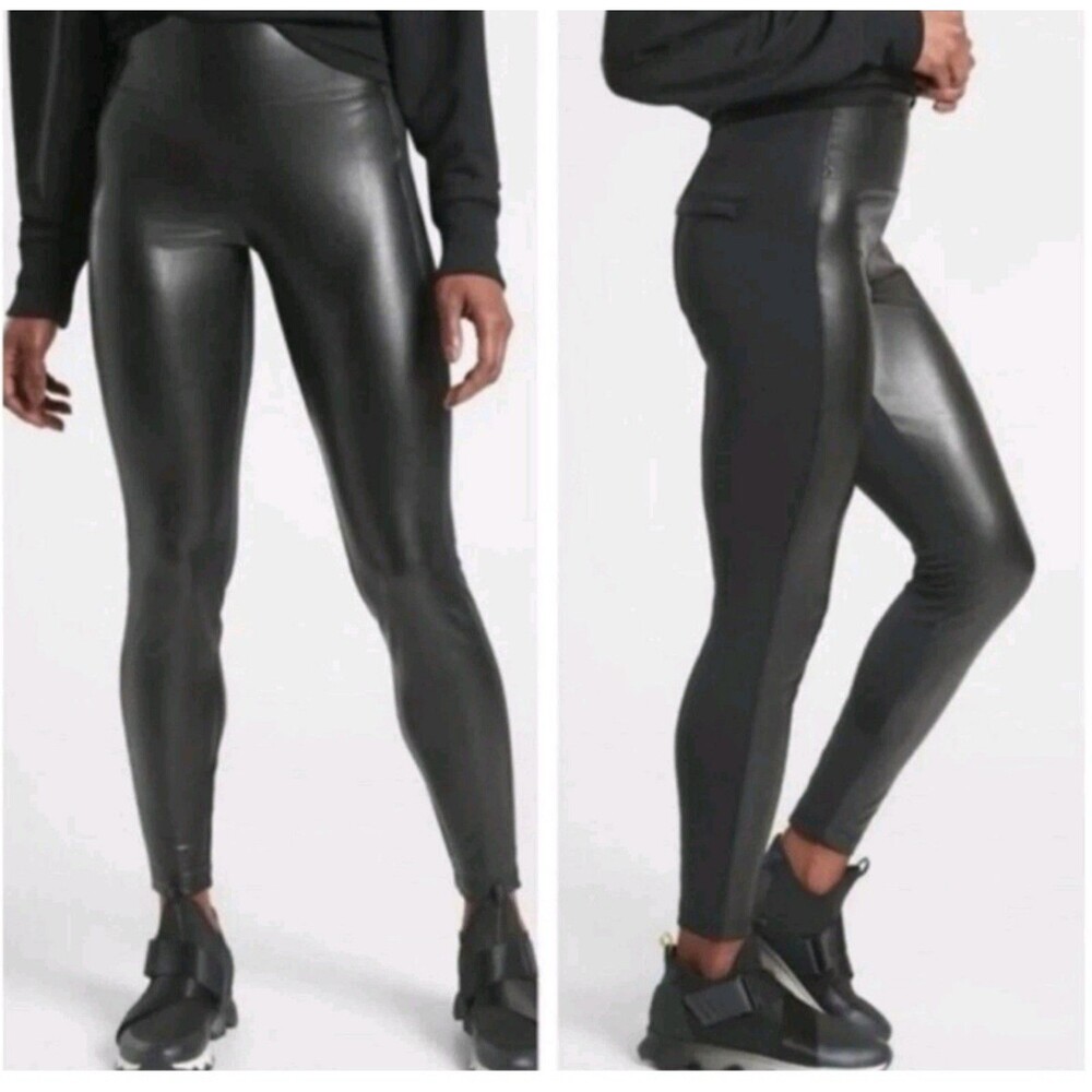 Athleta Delancey Shine Moto Tight Leggings Black M